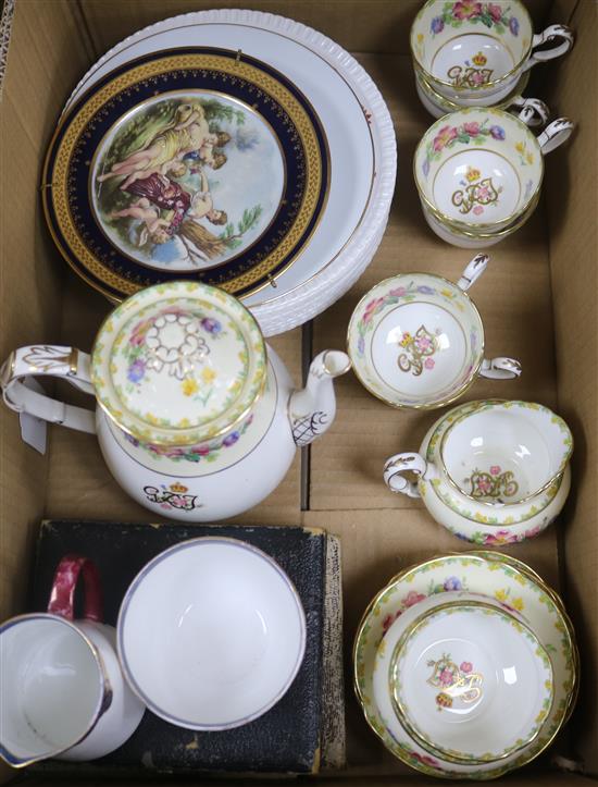 A Royal Worcester plate, twelve Spode Christmas plates and a quantity of other ceramics